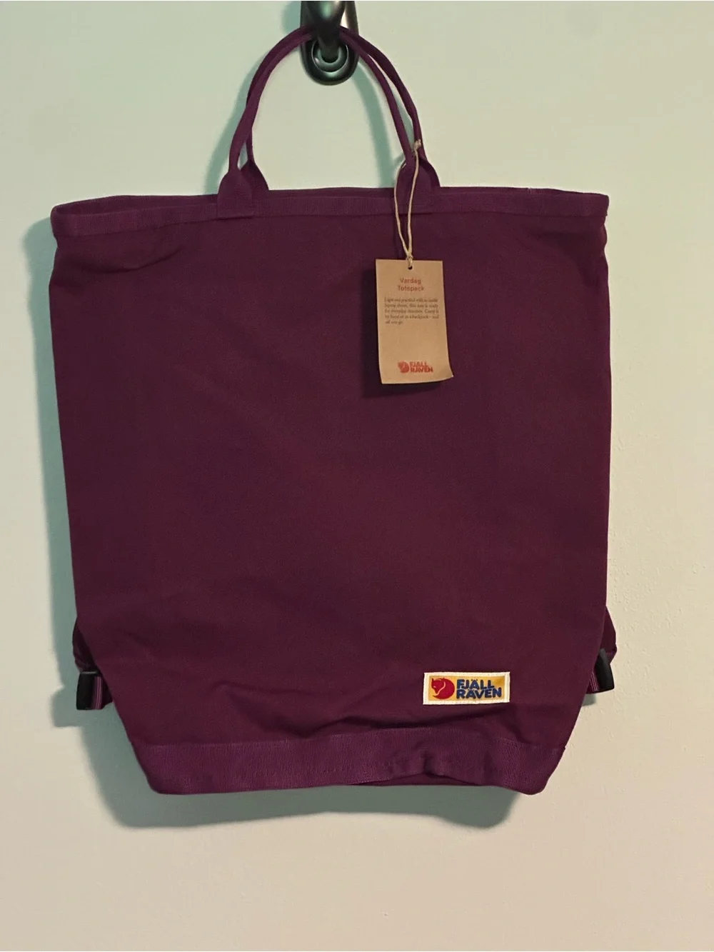Fjallraven Vardag Totepack 20L Royal Purple Backpack Tote Laptop Bag NWT